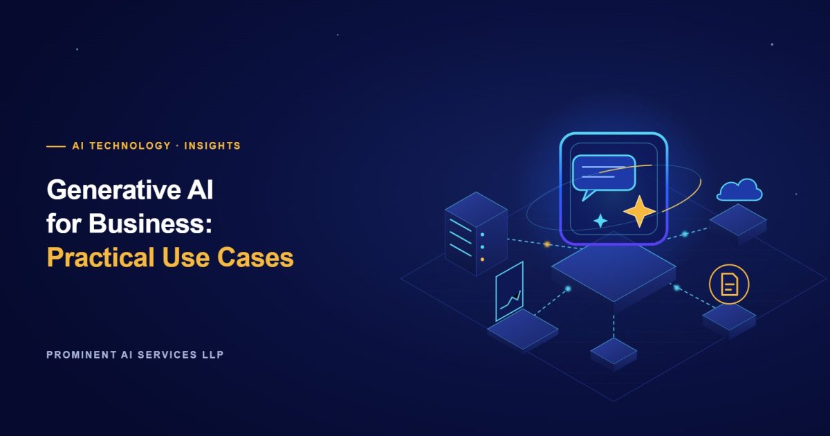 Illustration for the article: Generative AI for Business: Practical Use Cases