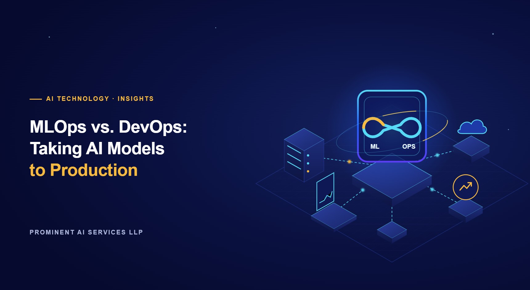 Illustration for the article: MLOps vs. DevOps: Taking AI Models to Production